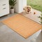 Beige Polyester Rubber Non-Slip Door Mat Absorbent Indoor Outdoor